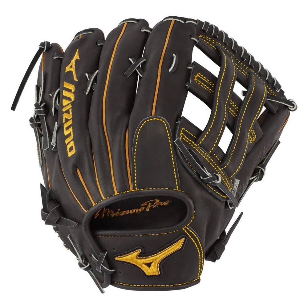 Damske Rukavice Mizuno Pro Outfield 12.75" - Deep Pocket Baseball Čierne Vypredaj SOZW65091